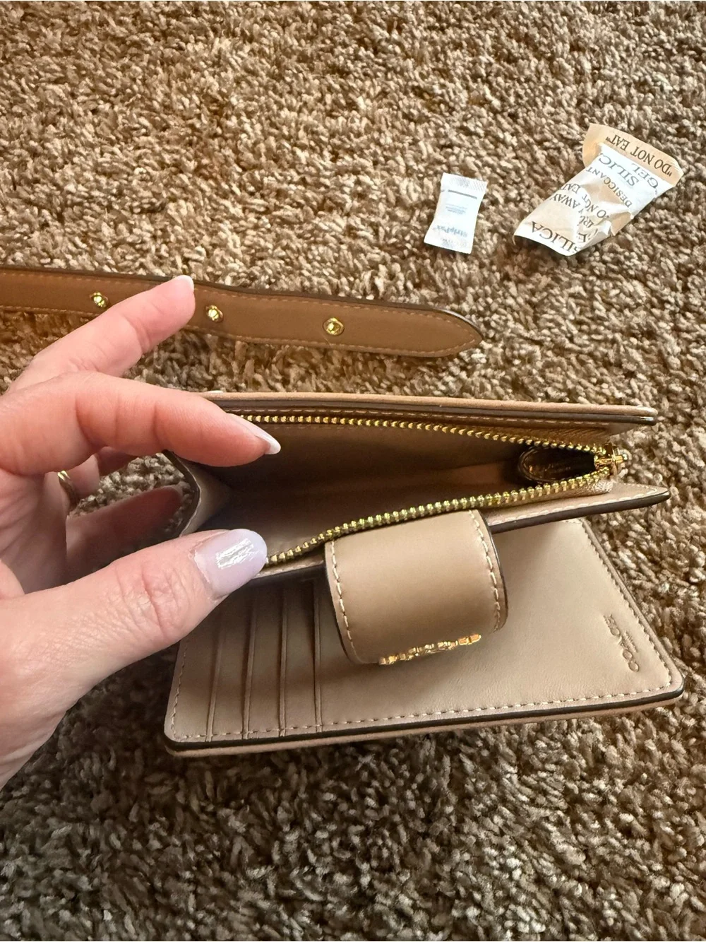 Coach Beige Signature Canvas Shoulder Bag with Matching Wallet